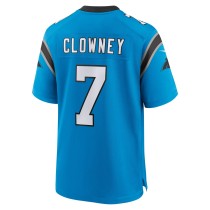 Men's Carolina Panthers Jadeveon Clowney Number 7 Nike Blue Alternate Game Jersey