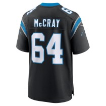 Men's Carolina Panthers Justin McCray Number 64 Nike Black Alternate Game Jersey