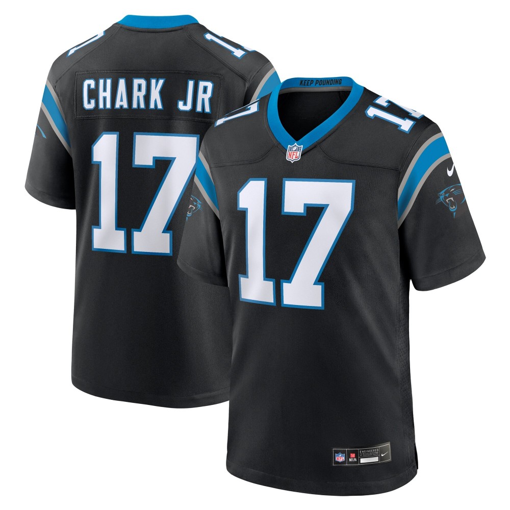 Men's Carolina Panthers DJ Chark Jr. Number 17 Nike Black Game Jersey