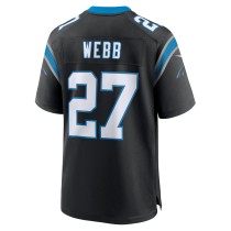 Men's Carolina Panthers Sam Webb Number 27 Nike Black Team Game Jersey