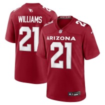 Men's Arizona Cardinals Garrett Williams Number 21 Nike Cardinal Game Jersey