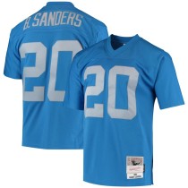 Men's Detroit Lions Barry Sanders Number 20 Mitchell & Ness Blue Legacy Replica Jersey