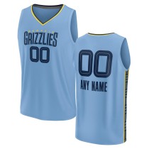 Men's Memphis Grizzlies Fanatics Light Blue Custom Fast Break Custom Jersey