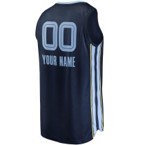 Men's Memphis Grizzlies Fanatics Navy Fast Break Custom Replica Jersey