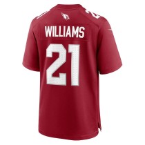 Men's Arizona Cardinals Garrett Williams Number 21 Nike Cardinal Game Jersey