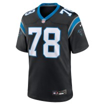 Men's Carolina Panthers Jayden Peevy Number 78 Nike Black Game Jersey