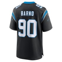 Men's Carolina Panthers Amare Barno Number 90 Nike Black Team Game Jersey