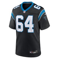 Men's Carolina Panthers Brett Toth Number 64 Nike Black Game Jersey