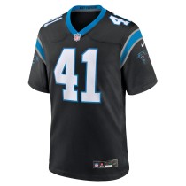 Men's Carolina Panthers Claudin Cherelus Number 41 Nike Black Team Game Jersey