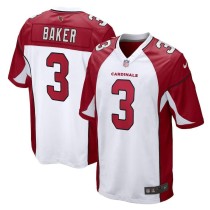 Men's Arizona Cardinals Budda Baker Number 3 Nike White Game Jersey