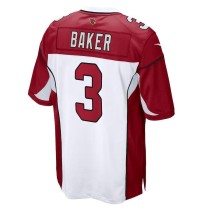 Men's Arizona Cardinals Budda Baker Number 3 Nike White Game Jersey