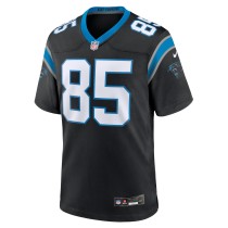 Men's Carolina Panthers Marquez Stevenson Number 85 Nike Black Team Game Jersey