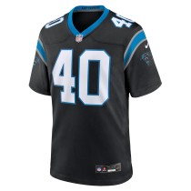 Men's Carolina Panthers Deion Jones Number 40 Nike Black Game Jersey