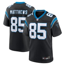 Men's Carolina Panthers Jordan Matthews Number 85 Nike Black Game Jersey