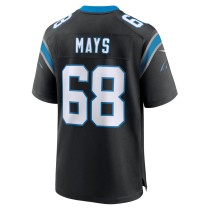 Men's Carolina Panthers Cade Mays Number 68 Nike Black Team Game Jersey