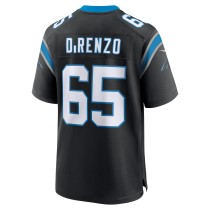 Men's Carolina Panthers J.D. DiRenzo Number 65 Nike Black Game Jersey