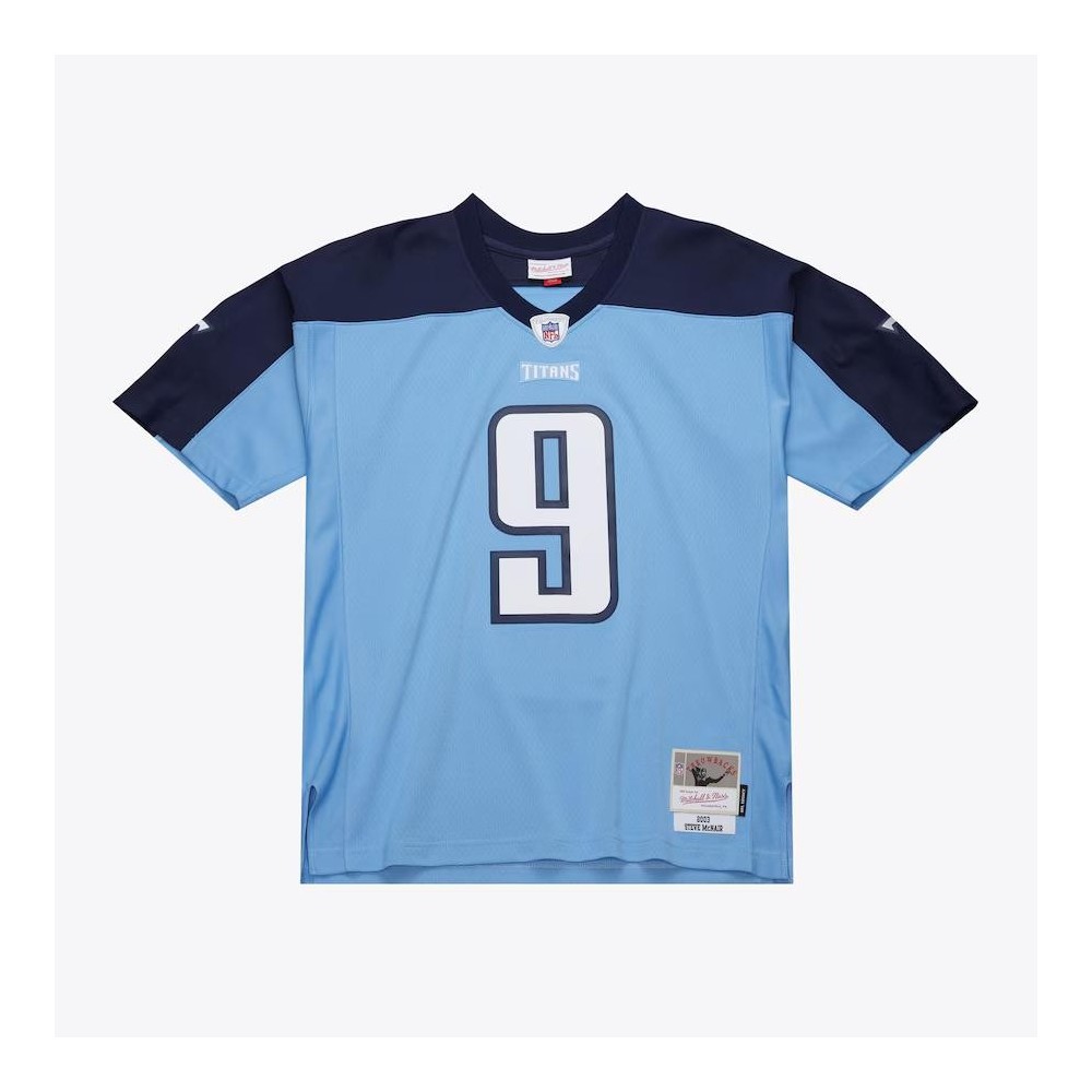 Men's Tennessee Titans Steve McNair Mitchell & Ness Light Blue 2003 Legacy Replica Throwback Jersey