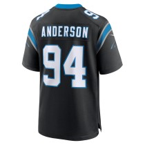 Men's Carolina Panthers Henry Anderson Number 94 Nike Black Team Game Jersey