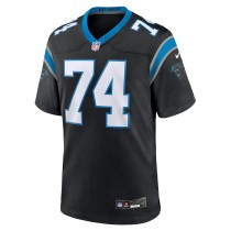 Men's Carolina Panthers David Sharpe Number 74 Nike Black Team Game Jersey