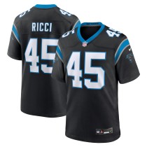 Men's Carolina Panthers Giovanni Ricci Number 45 Nike Black Team Game Jersey