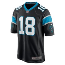 Men's Carolina Panthers Damiere Byrd Number 18 Nike Black Game Player Jersey