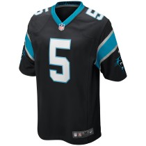 Men's Carolina Panthers Teddy Bridgewater Number 5 Nike Black Game Player Jersey