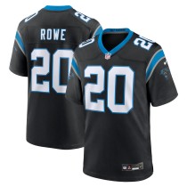 Men's Carolina Panthers Eric Rowe Number 20 Nike Black Game Jersey