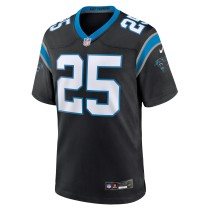 Men's Carolina Panthers Xavier Woods Number 25 Nike Black Team Game Jersey