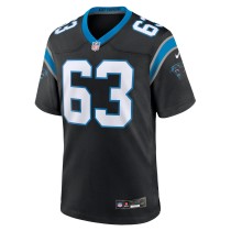 Men's Carolina Panthers Austin Corbett Number 63 Nike Black Team Game Jersey