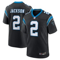 Men's Carolina Panthers Mike Jackson Number 2 Nike Black Game Jersey