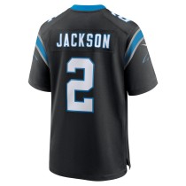 Men's Carolina Panthers Mike Jackson Number 2 Nike Black Game Jersey