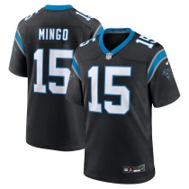 Men's Carolina Panthers Jonathan Mingo Number 15 Nike Black Game Jersey