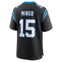 Men's Carolina Panthers Jonathan Mingo Number 15 Nike Black Game Jersey