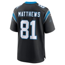 Men's Carolina Panthers Jordan Matthews Number 81 Nike Black Game Jersey