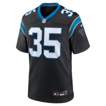 Men's Carolina Panthers Anthony Brown Number 35 Nike Black Game Jersey