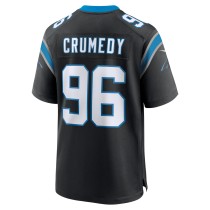 Men's Carolina Panthers Jaden Crumedy Number 96 Nike Black Game Jersey