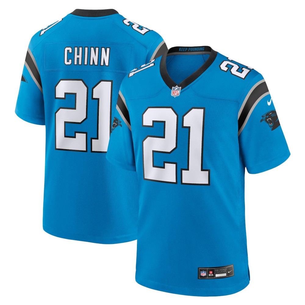 Men's Carolina Panthers Jeremy Chinn Number 21 Nike Blue Alternate Game Jersey