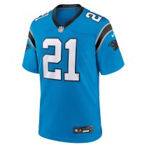 Men's Carolina Panthers Jeremy Chinn Number 21 Nike Blue Alternate Game Jersey