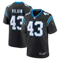 Men's Carolina Panthers Luiji Vilain Number 43 Nike Black Game Jersey