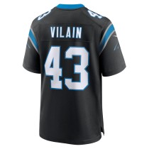 Men's Carolina Panthers Luiji Vilain Number 43 Nike Black Game Jersey