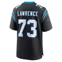 Men's Carolina Panthers Rashard Lawrence Number 73 Nike Black Game Jersey