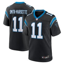 Men's Carolina Panthers Ihmir Smith-Marsette Number 11 Nike Black Team Game Jersey