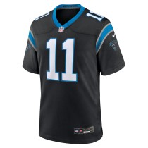 Men's Carolina Panthers Ihmir Smith-Marsette Number 11 Nike Black Team Game Jersey