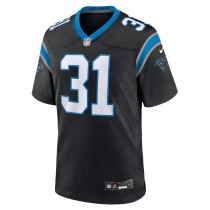 Men's Carolina Panthers Lamar Jackson Number 31 Nike Black Game Jersey