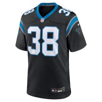 Men's Carolina Panthers Amaré Barno Number 38 Nike Black Game Jersey