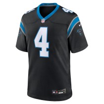 Men's Carolina Panthers Eddy Pineiro Number 4 Nike Black Team Game Jersey