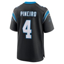 Men's Carolina Panthers Eddy Pineiro Number 4 Nike Black Team Game Jersey