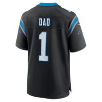 Men's Carolina Panthers Dad Number 1 Nike Black Game Jersey