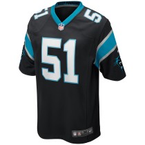 Men's Carolina Panthers Sam Mills Number 51 Nike Black Game Retired Player Jersey