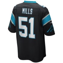 Men's Carolina Panthers Sam Mills Number 51 Nike Black Game Retired Player Jersey